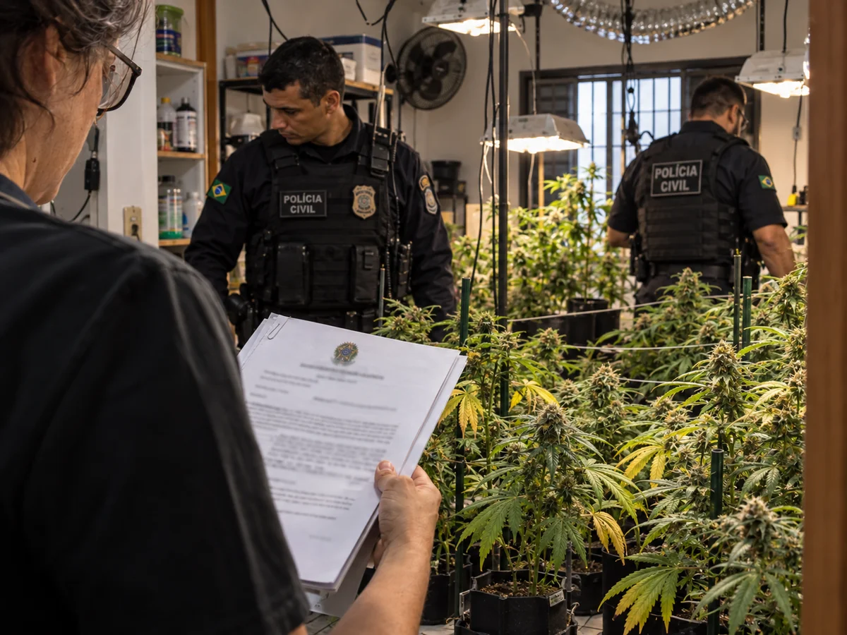 A Polícia pode entrar em um cultivo protegido por salvo-conduto?